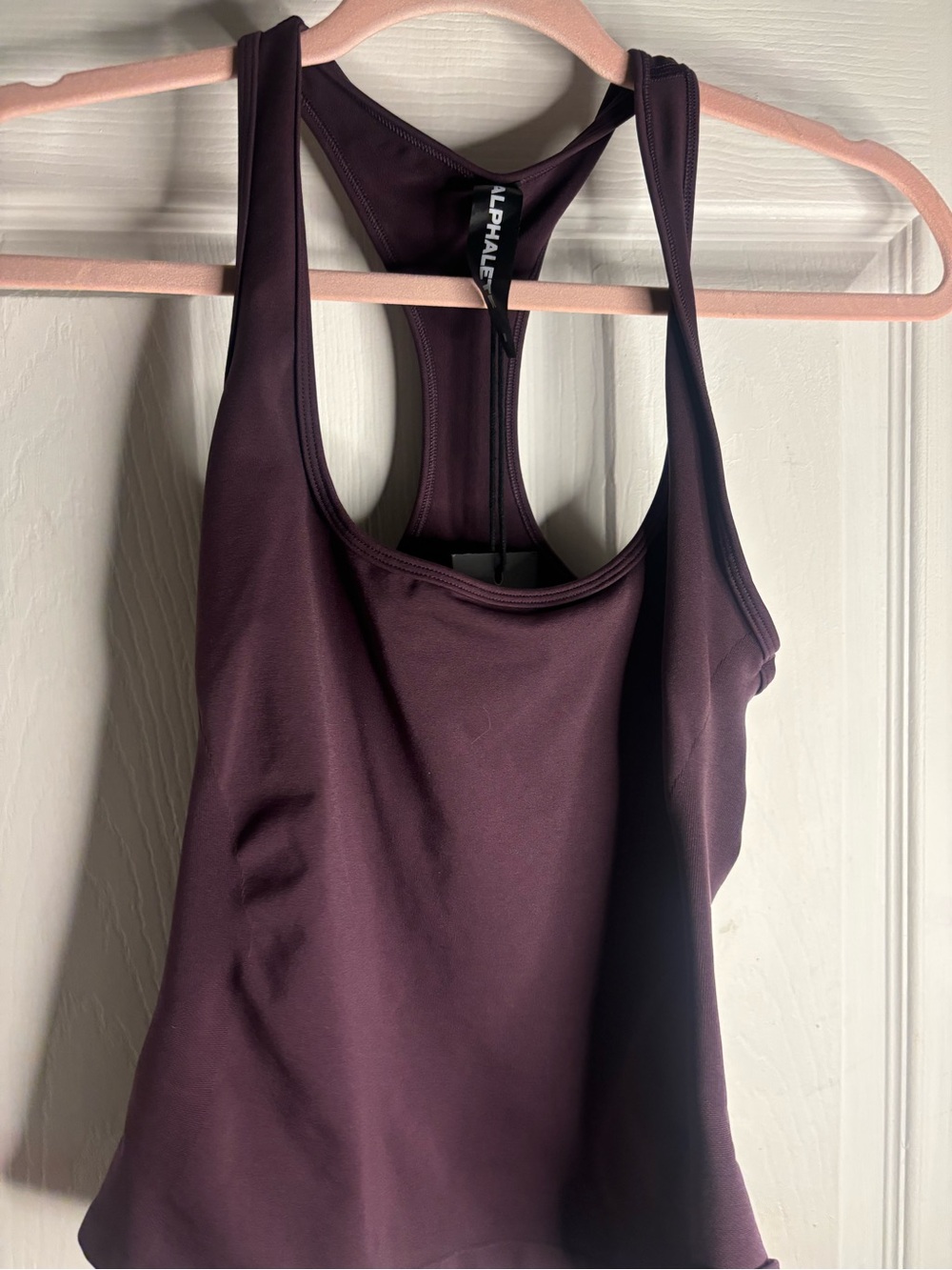 Alphalete Racerback Tank in Plum